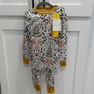 Garnet Hill Kids Pajama Set - White and Gold HolidayDesign New